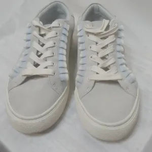 Tory Burch, Tory Sport, Suede Leather Ruffle, Tennis Shoes, Sneakers, Size 8