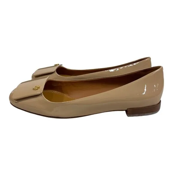 Tory Burch Women’s Yardley Camellia Pink Flat Patent Calf Sz 9 - New