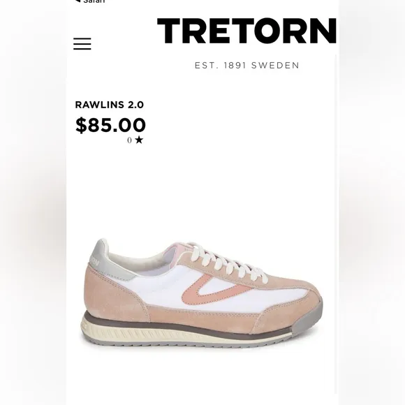 Tretorn Rawlings 2.0 women size 7.5