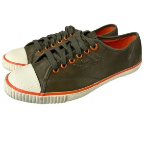 Tretorn Tournament Mens Leather Sneakers Lace Up Low Tops Green Size 8 UK 7