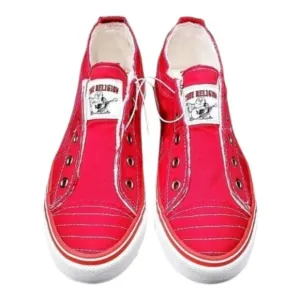 True Religion Korey hot pink fashion chuck style slip on sneakers shoes size 7