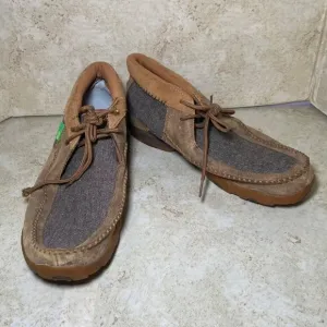 Twisted X Chukka Mens EcoTWX Casual Shoes Size 9.5M Brown/Gray Fabric &amp; Leather