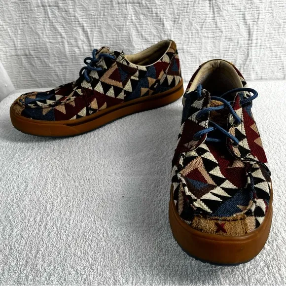Twisted X Hooey Loper Loafer Shoes Mens 9 Aztec casual cowboy western comfy shoe