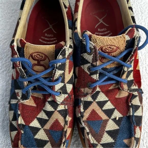 Twisted X Hooey Loper Loafer Shoes Mens 9 Aztec casual cowboy western comfy shoe