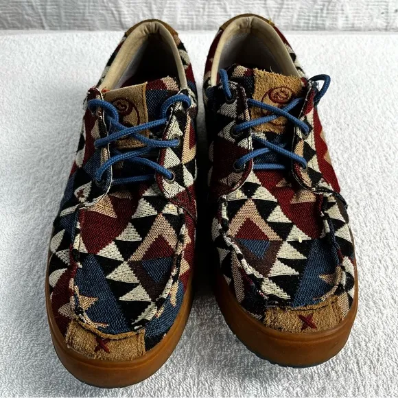 Twisted X Hooey Loper Loafer Shoes Mens 9 Aztec casual cowboy western comfy shoe