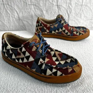 Twisted X Hooey Loper Loafer Shoes Mens 9 Aztec casual cowboy western comfy shoe