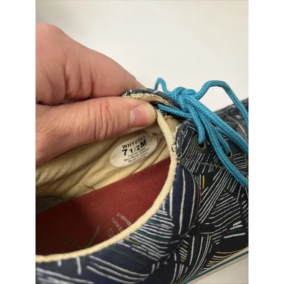 Twisted X Shoes Men’s 7.5 Hooey Loper Lace Up Sneakers Blue WHYC003