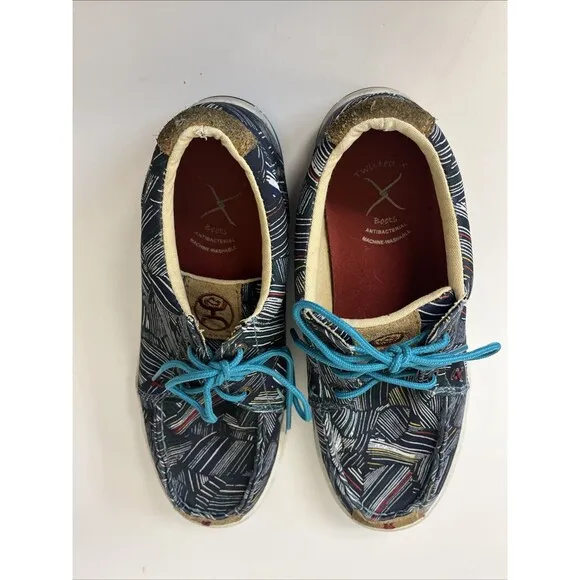 Twisted X Shoes Men’s 7.5 Hooey Loper Lace Up Sneakers Blue WHYC003