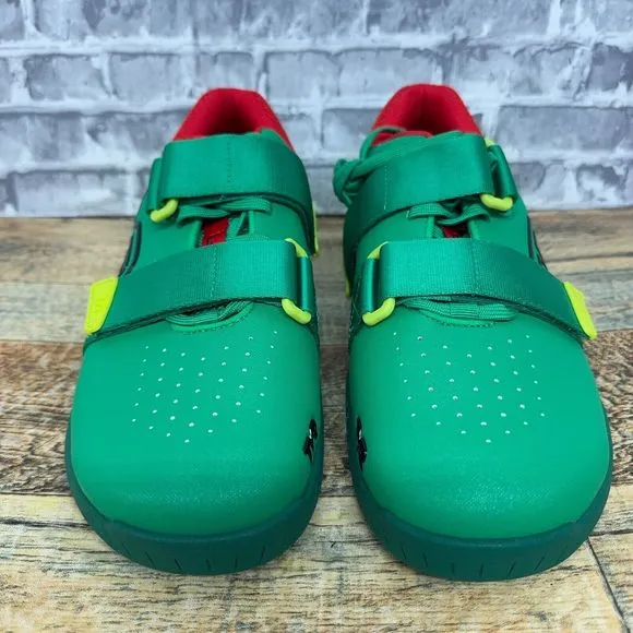 TYR‎ L-1 Lifter Green Yellow Red Weightlifting Shoes Straps Mens Size 9 New
