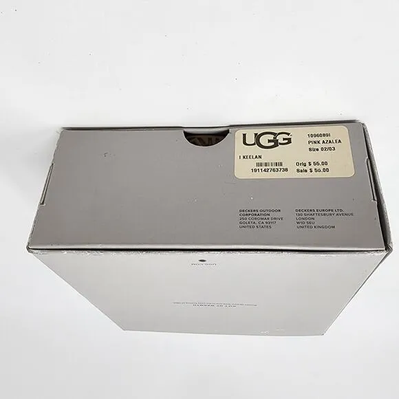 UGG Australia Boots Toddler 02/03 6-12 Months Keelan Pink Azalea Suede Sheepskin