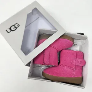 UGG Australia Boots Toddler 02/03 6-12 Months Keelan Pink Azalea Suede Sheepskin