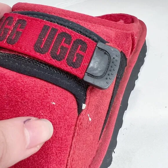 UGG Australia Men's Dune Slip On DTLR in Red Shearling Slipper Size 9