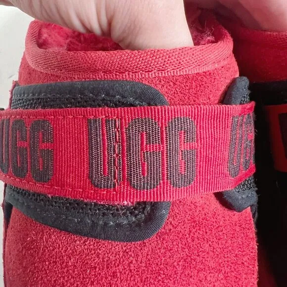 UGG Australia Men's Dune Slip On DTLR in Red Shearling Slipper Size 9