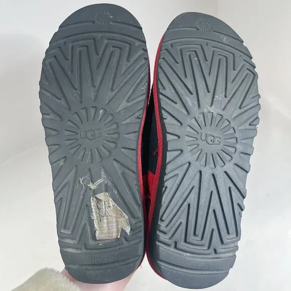 UGG Australia Men's Dune Slip On DTLR in Red Shearling Slipper Size 9