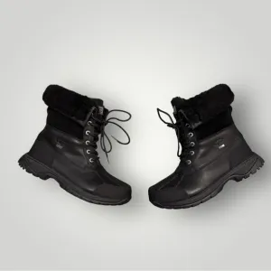 UGG Butte Shearling Boots Black Mens Sz 7 Women’s 9