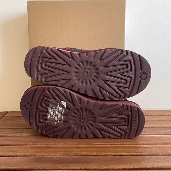 UGG Classic Ultra Mini Mirror Ball Sequins Boots Wild Grape US Women 7/UK 5/EU38