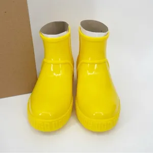 Ugg Drizlita Rain Boots Yellow Sherpa Lined Waterproof Shoes Boys Girls Unisex