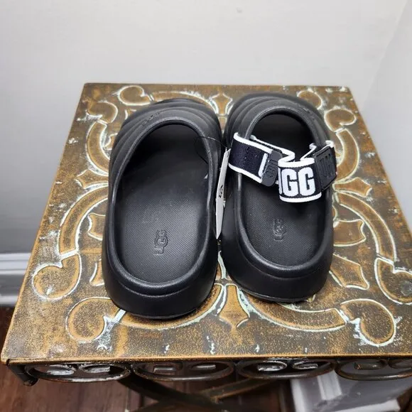 UGG Girl's Sport Yeah Slide Slingback Sandals Shoes Black Size 13