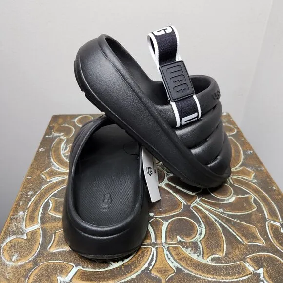 UGG Girl's Sport Yeah Slide Slingback Sandals Shoes Black Size 13