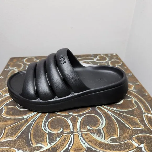 UGG Girl's Sport Yeah Slide Slingback Sandals Shoes Black Size 13