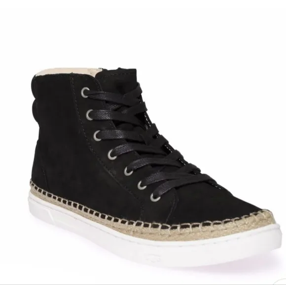 UGG Gradie women Hightop Espadrille black sneakers  size 9N/S