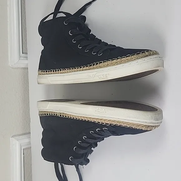 UGG Gradie women Hightop Espadrille black sneakers  size 9N/S