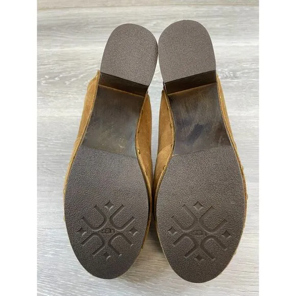 UGG Kassi 1013601 Women's Clog 7 Brown Suede Leather Slip-On Studded Mule Shoe