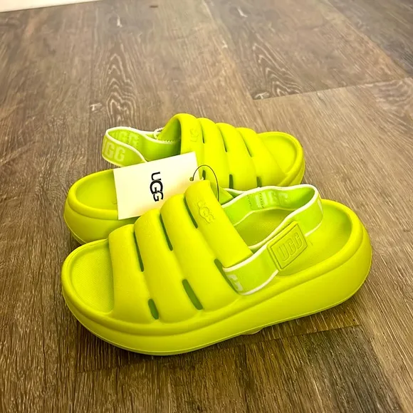 UGG Key Lime T Sport yeah Slides Sandal size 11 and 12 kids size available New