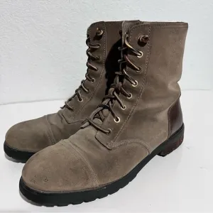 UGG Kilmer II Dove Suede Leather Combo UggPure Lining Lug Sole Lace Up Boot 9.5