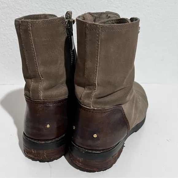 UGG Kilmer II Dove Suede Leather Combo UggPure Lining Lug Sole Lace Up Boot 9.5