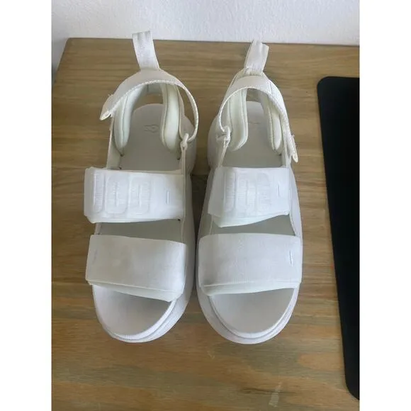 Ugg LA Alto Sport Sandal White SugarSole Platform Comfort Womens Size 7.5 NWOT