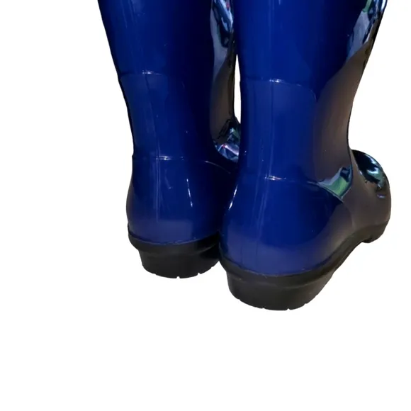 UGG Shaye High Gloss Royal Blue Tall‎ Rainboots Women's Size 6
