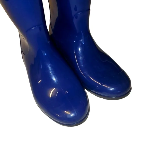 UGG Shaye High Gloss Royal Blue Tall‎ Rainboots Women's Size 6