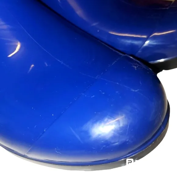 UGG Shaye High Gloss Royal Blue Tall‎ Rainboots Women's Size 6