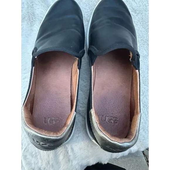 UGG Women's Leather Slip-On Sneakers Size 8.5 Casual