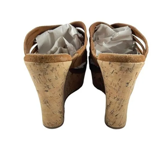 UGG Women's Marta Strappy Suede Wedge Sandals Size 11 NEW