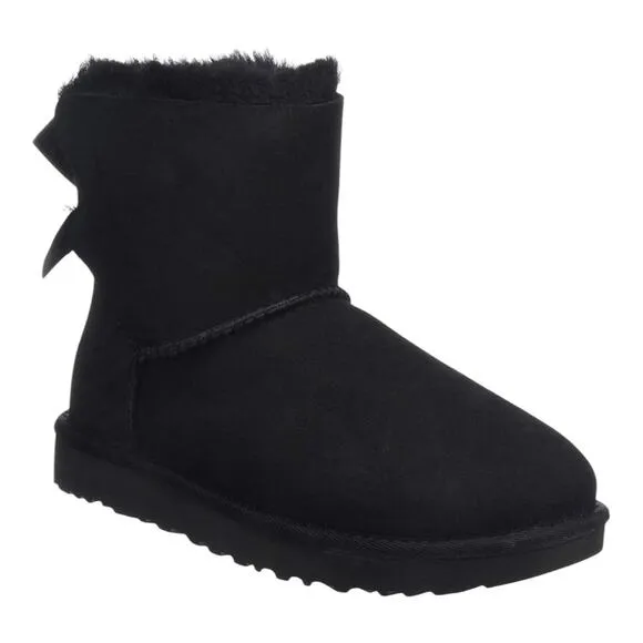 UGG Women's Mini Bailey Bow II Booties Black Size 6