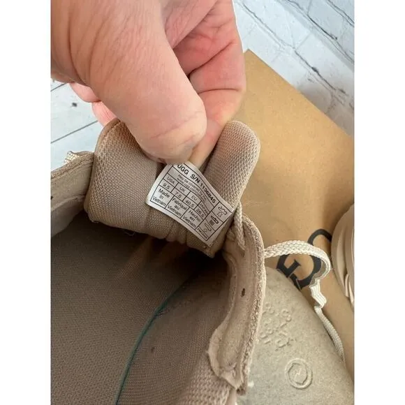 UGG beige nubuck sneakers shoes size 9.5 NEW