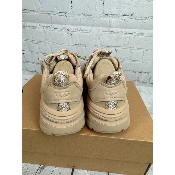 UGG beige nubuck sneakers shoes size 9.5 NEW