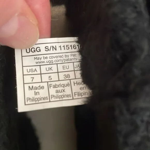 UGG Classic Ultra Mini Mirror Ball Sequins Boots Black USA Women 7/UK 5/EU 38