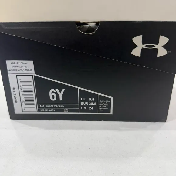 UNDER ARMOUR 3020428-103 BGS TORCH MID CHILDREN SNEAKERS COLOR GREY/NEON