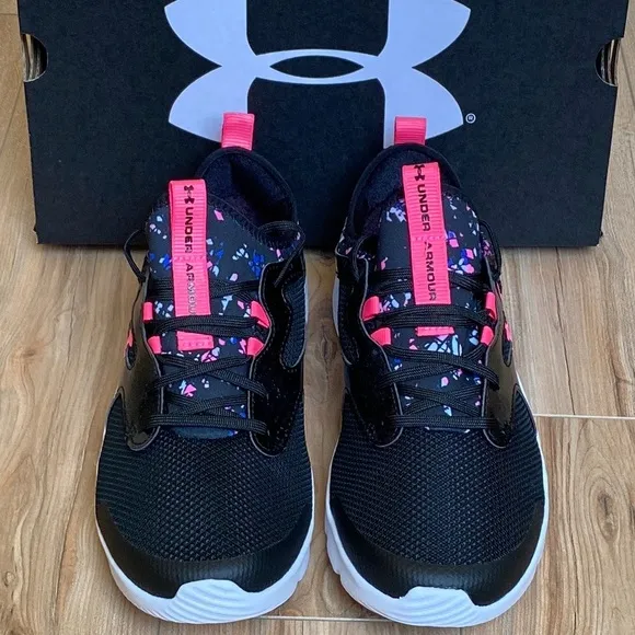 🆕Under Armour Big Girls Printed Running Sneakers Sz 5.5Y