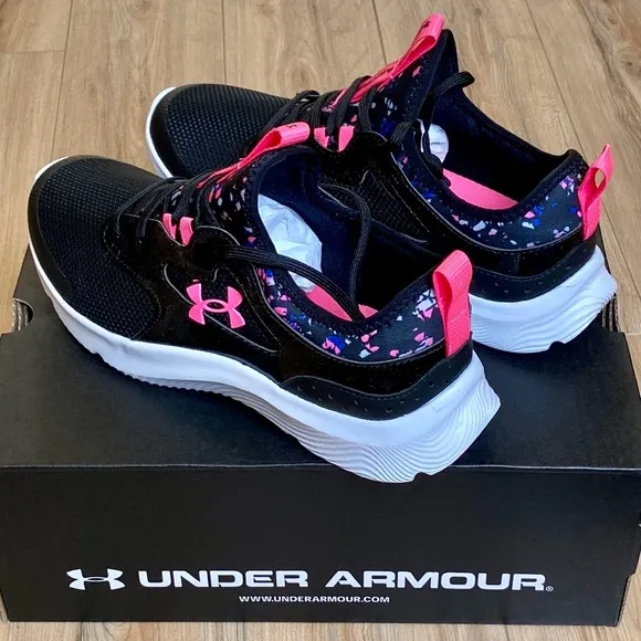 🆕Under Armour Big Girls Printed Running Sneakers Sz 5.5Y