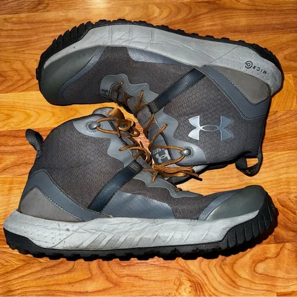 UNDER ARMOUR MENS GRAY Micro G® Valsetz Mid Tactical Boot 3023741-100 Men’s 12