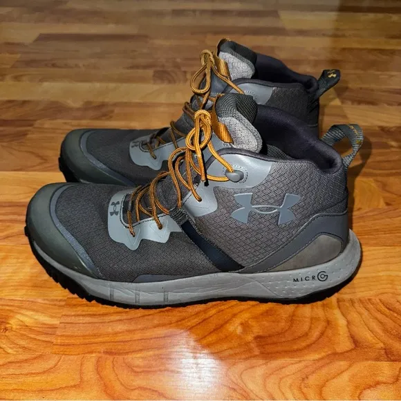UNDER ARMOUR MENS GRAY Micro G® Valsetz Mid Tactical Boot 3023741-100 Men’s 12