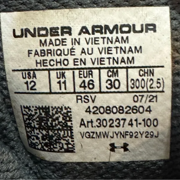 UNDER ARMOUR MENS GRAY Micro G® Valsetz Mid Tactical Boot 3023741-100 Men’s 12