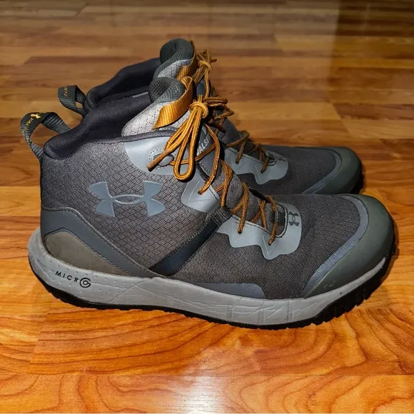 UNDER ARMOUR MENS GRAY Micro G® Valsetz Mid Tactical Boot 3023741-100 Men’s 12