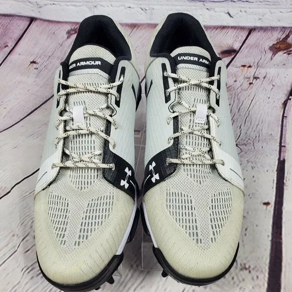 Under Armour Men's Size 7 White Silver Tempo Sport  Golf Shoes