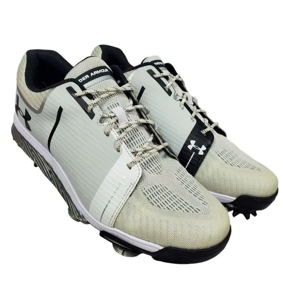 Under Armour Men's Size 7 White Silver Tempo Sport  Golf Shoes