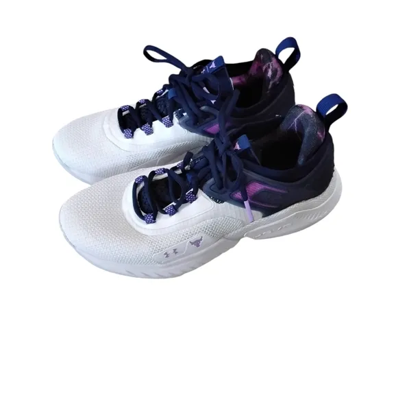Under Armour Project Rock 5 Disrupt Sneakers Womens 9.5 Comfy Sporty Gorpcore